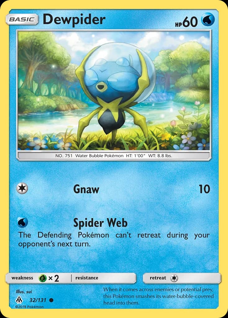 Forbidden Light Dewpider card front, 32/131