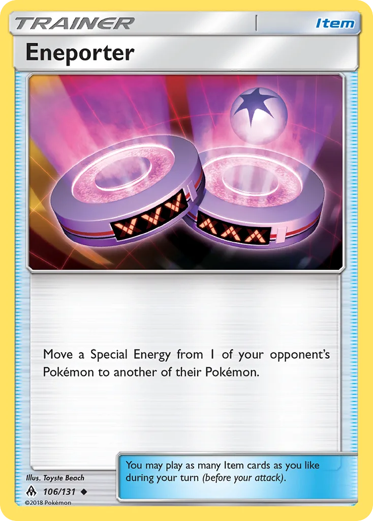 Eneporter, Forbidden Light 106/131, English non-holo base-card reference; reverse-holo finish is not shown