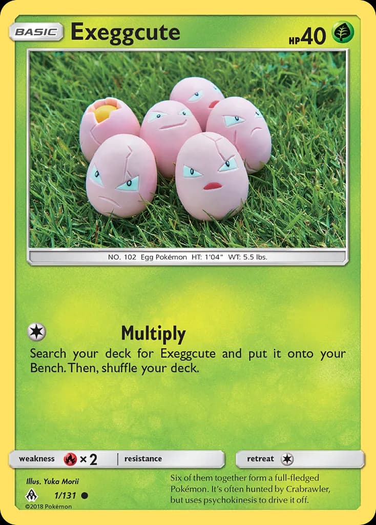 Forbidden Light Exeggcute card front, 1/131