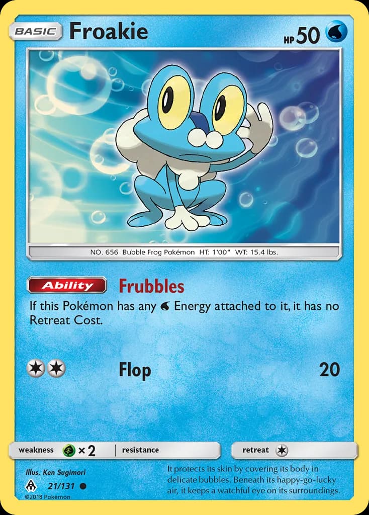 Forbidden Light Froakie card front, 21/131