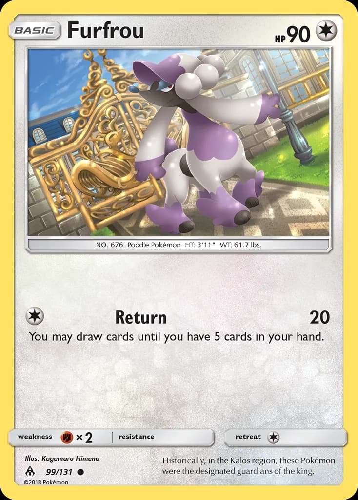 Forbidden Light Furfrou card front, 99/131
