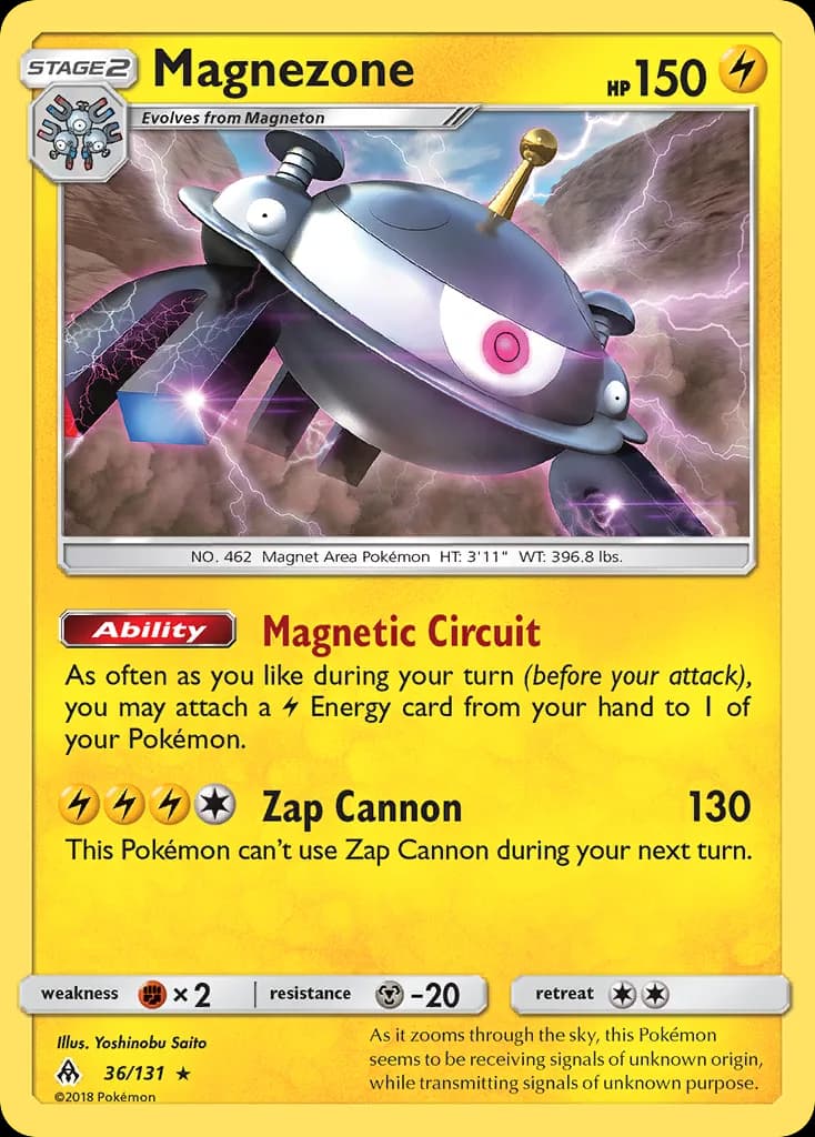 Forbidden Light Magnezone card front, 36/131