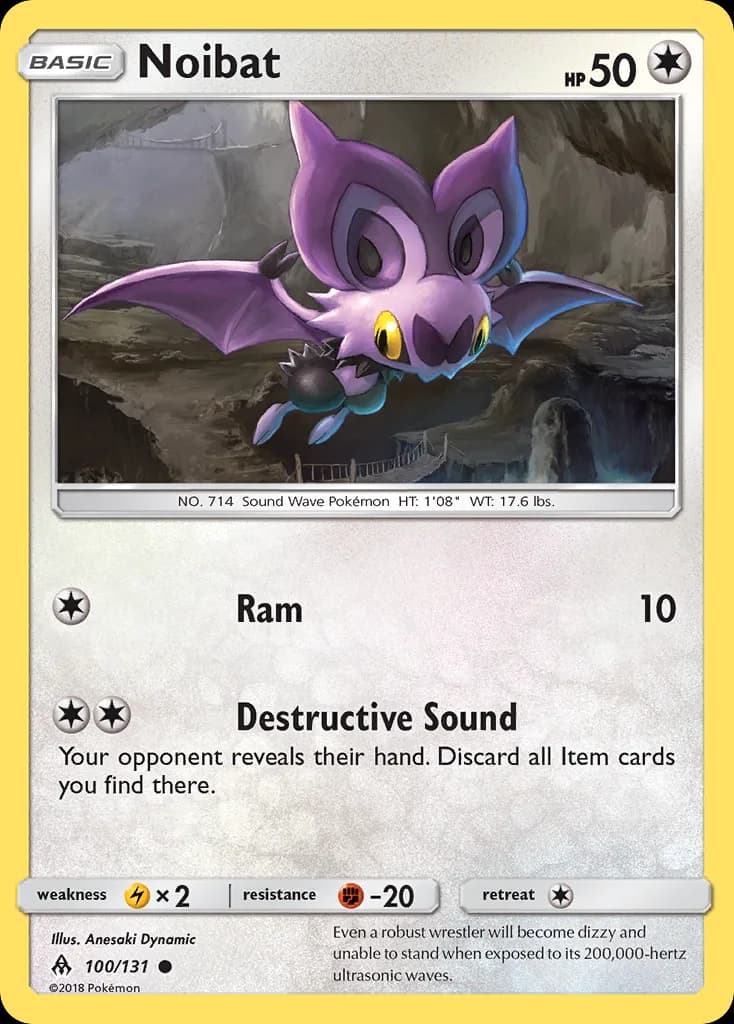 Forbidden Light Noibat card front, 100/131