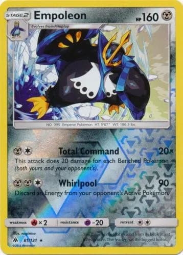 Empoleon reverse holo card front, Forbidden Light 81/131