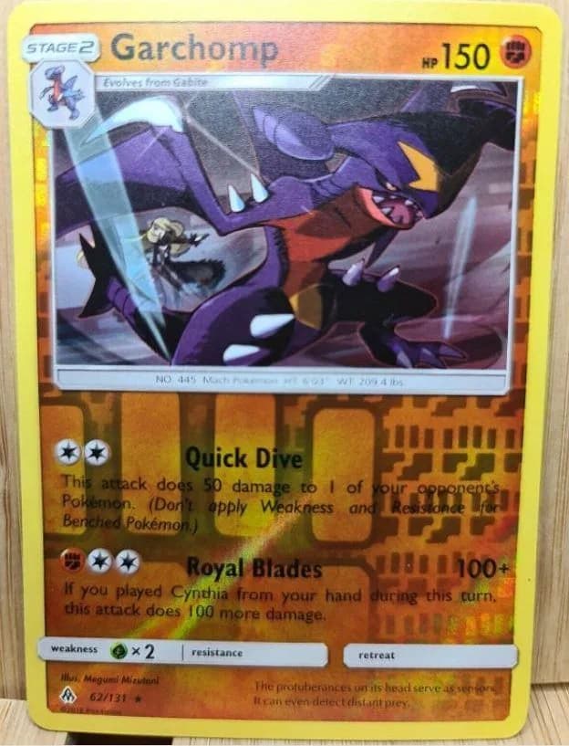 Garchomp reverse holo card front, Forbidden Light 62/131