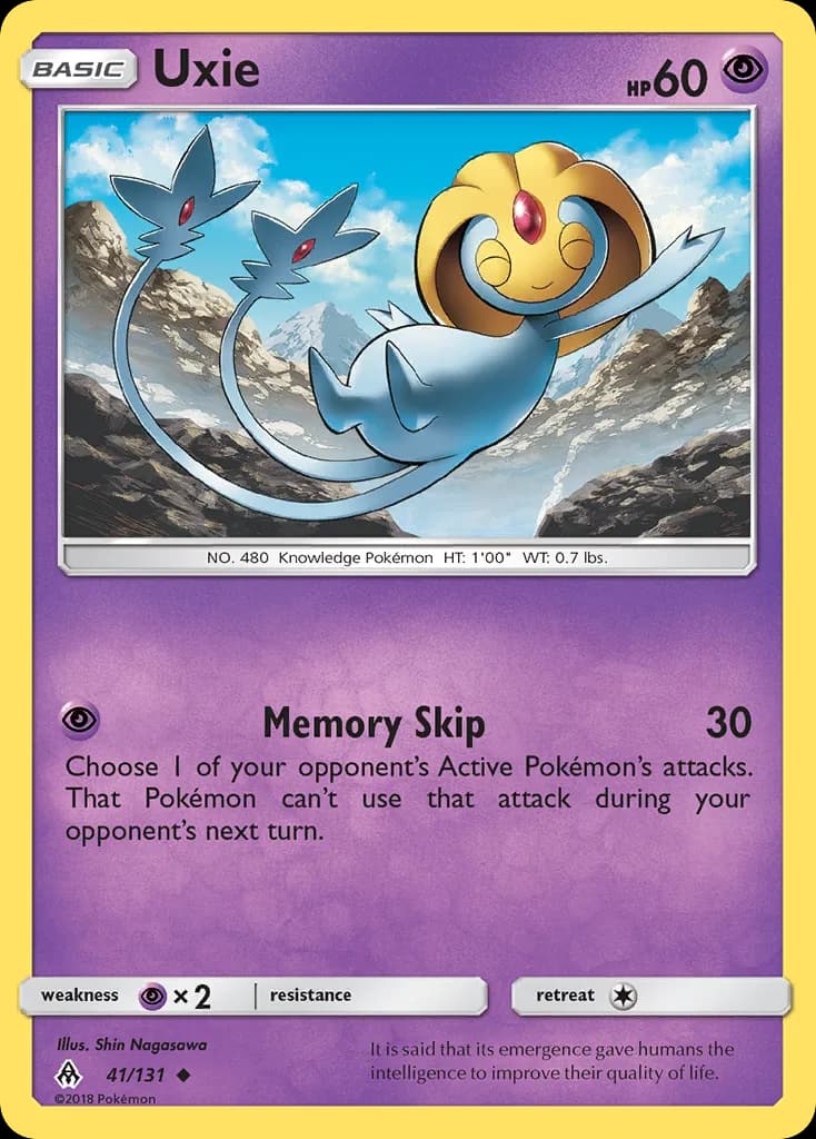 Forbidden Light Uxie card front, 41/131