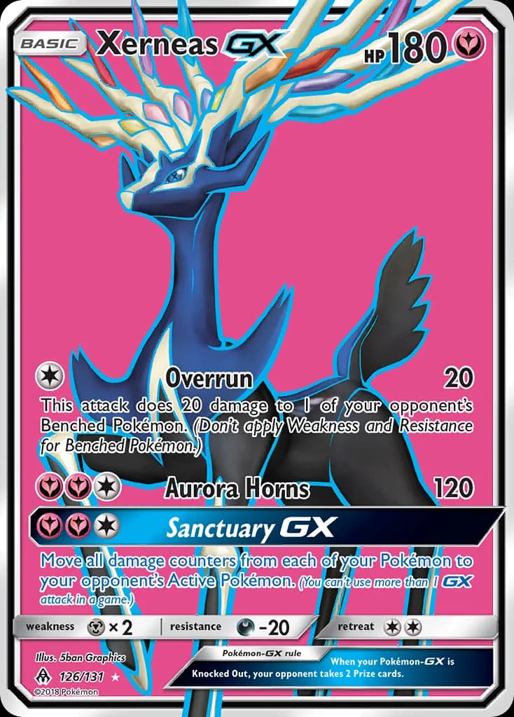 Forbidden Light Xerneas-GX card front, 126/131