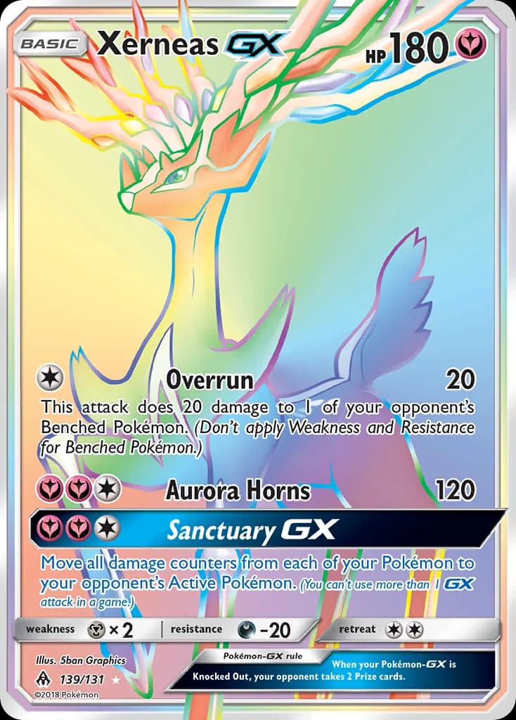 Forbidden Light Xerneas-GX card front, 139/131