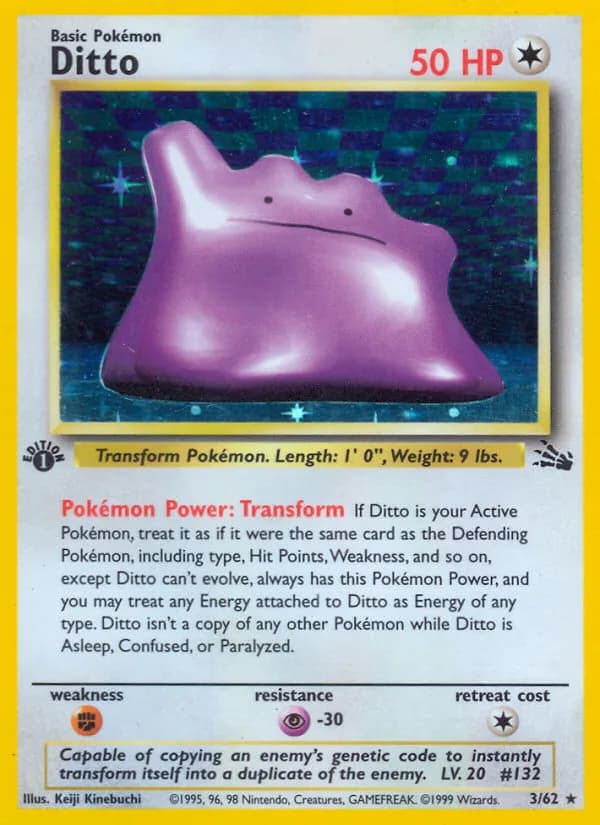Ditto card front, Fossil 3/62