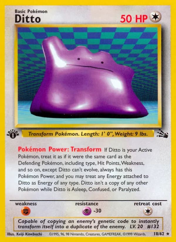 Ditto card front, Fossil 18/62