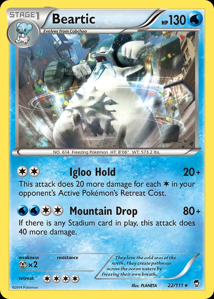 Furious Fists Beartic card front, 22/111