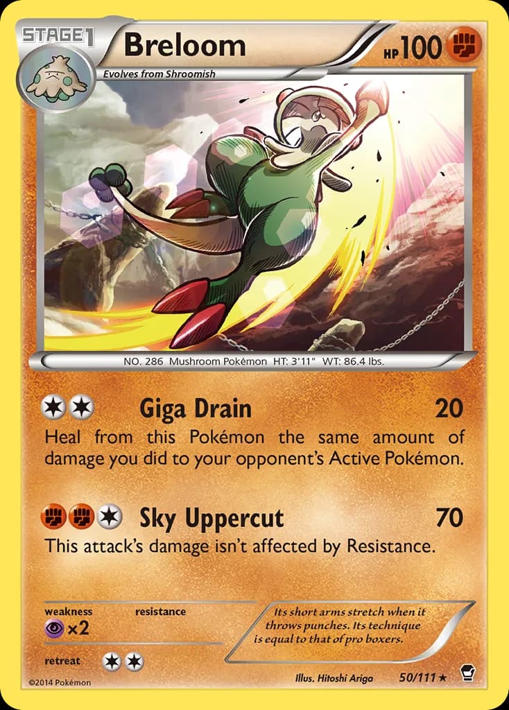 Furious Fists Breloom card front, 50/111