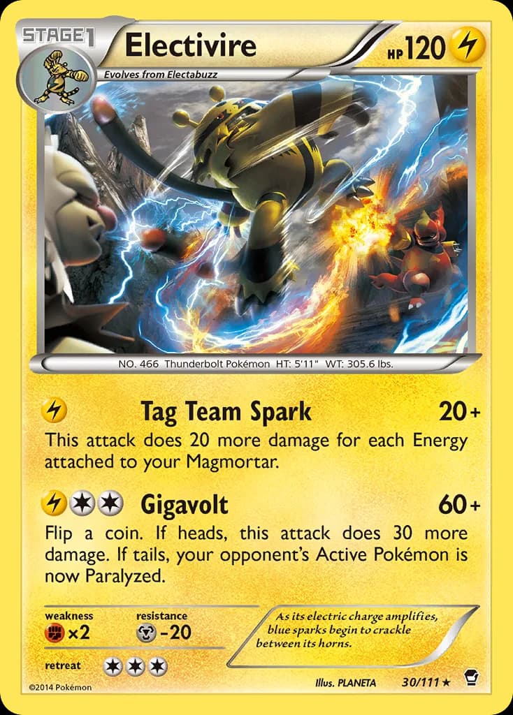 Furious Fists Electivire card front, 30/111