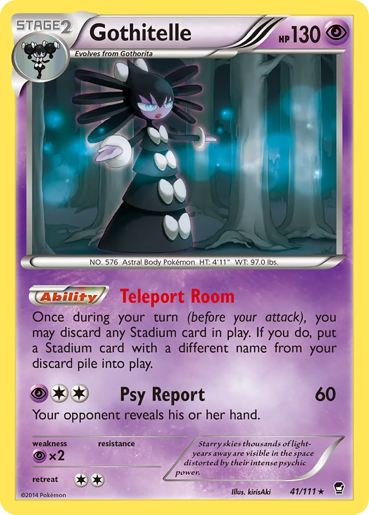 Furious Fists Gothitelle card front, 41/111