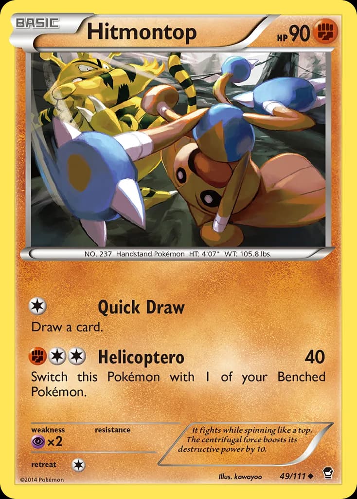 Furious Fists Hitmontop card front, 49/111
