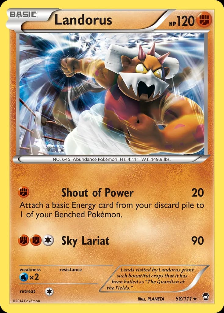 Furious Fists Landorus card front, 58/111