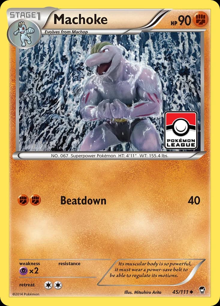 Furious Fists Machoke card front, 45/111