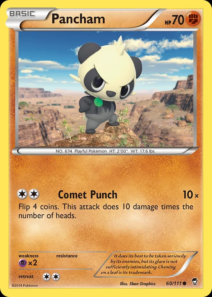 Furious Fists Pancham card front, 60/111