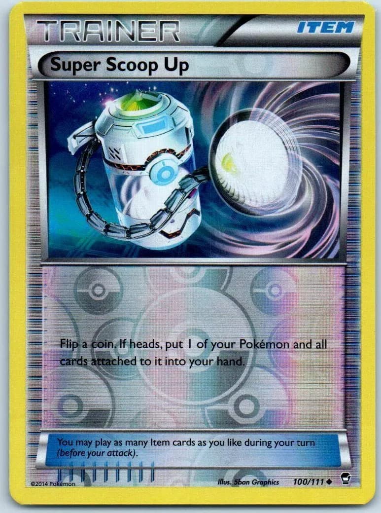 Super Scoop Up reverse holo card front, Furious Fists 100/111