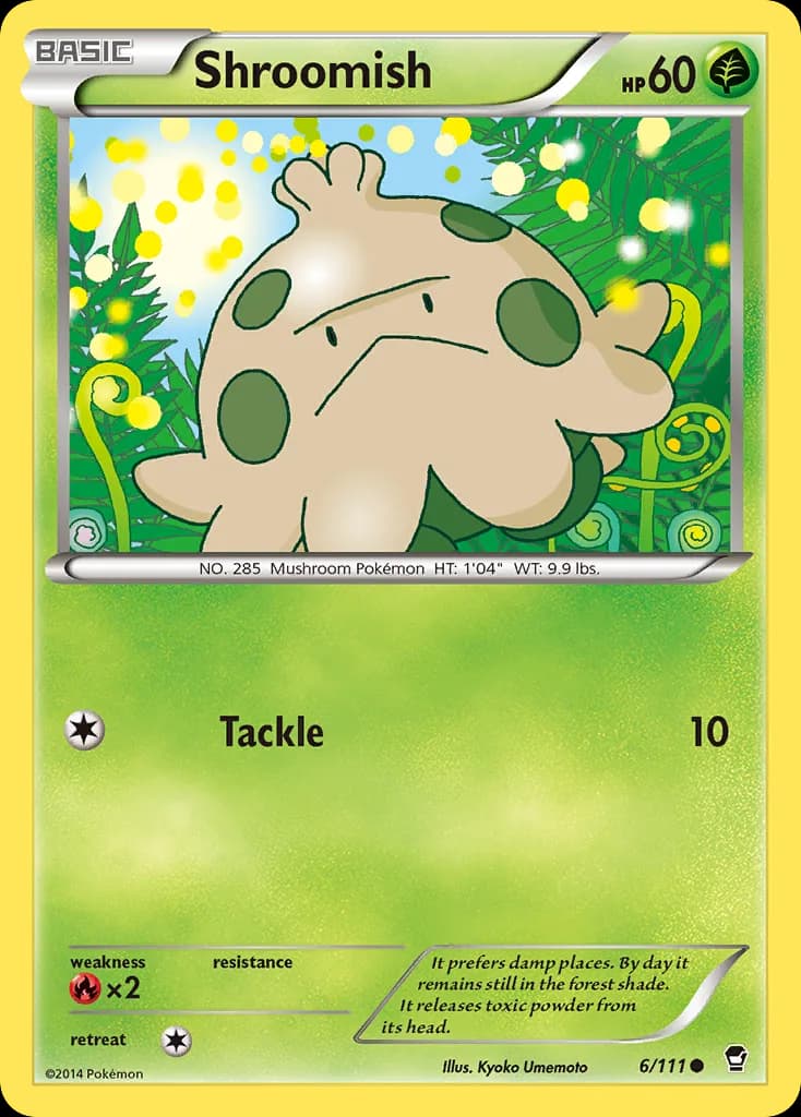 Furious Fists Shroomish card front, 6/111