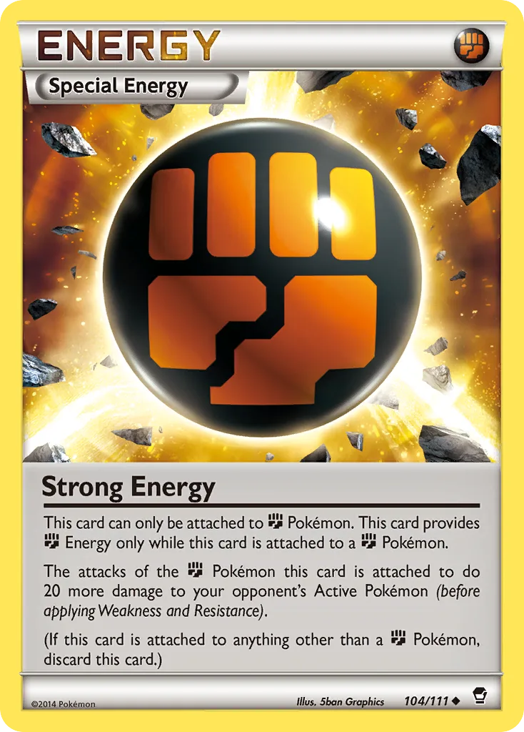 Furious Fists Strong Energy card front, 104/111