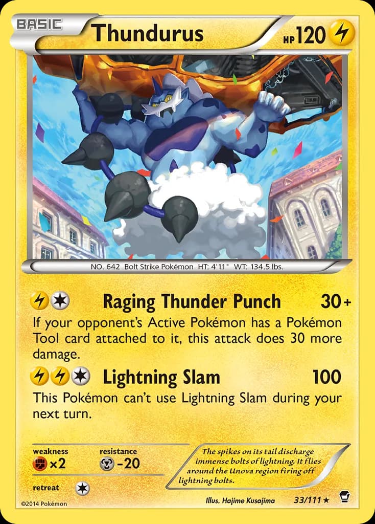 Furious Fists Thundurus card front, 33/111