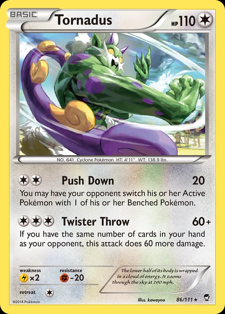 Furious Fists Tornadus card front, 86/111