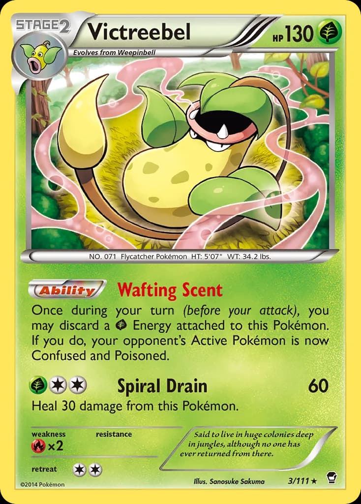 Furious Fists Victreebel card front, 3/111