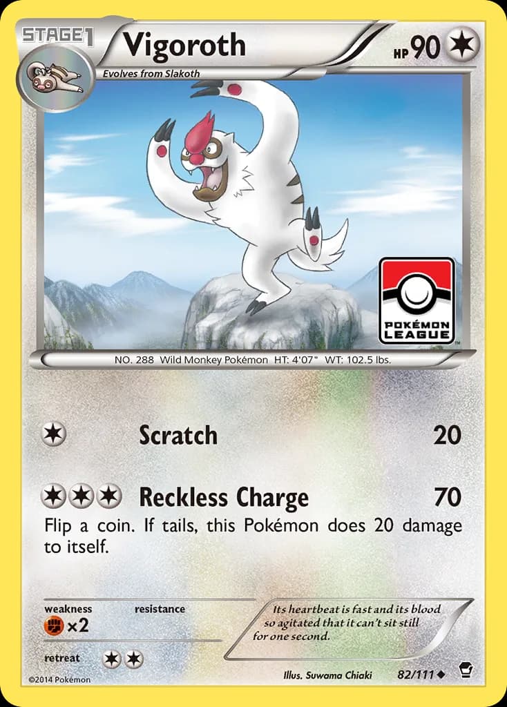 Furious Fists Vigoroth card front, 82/111