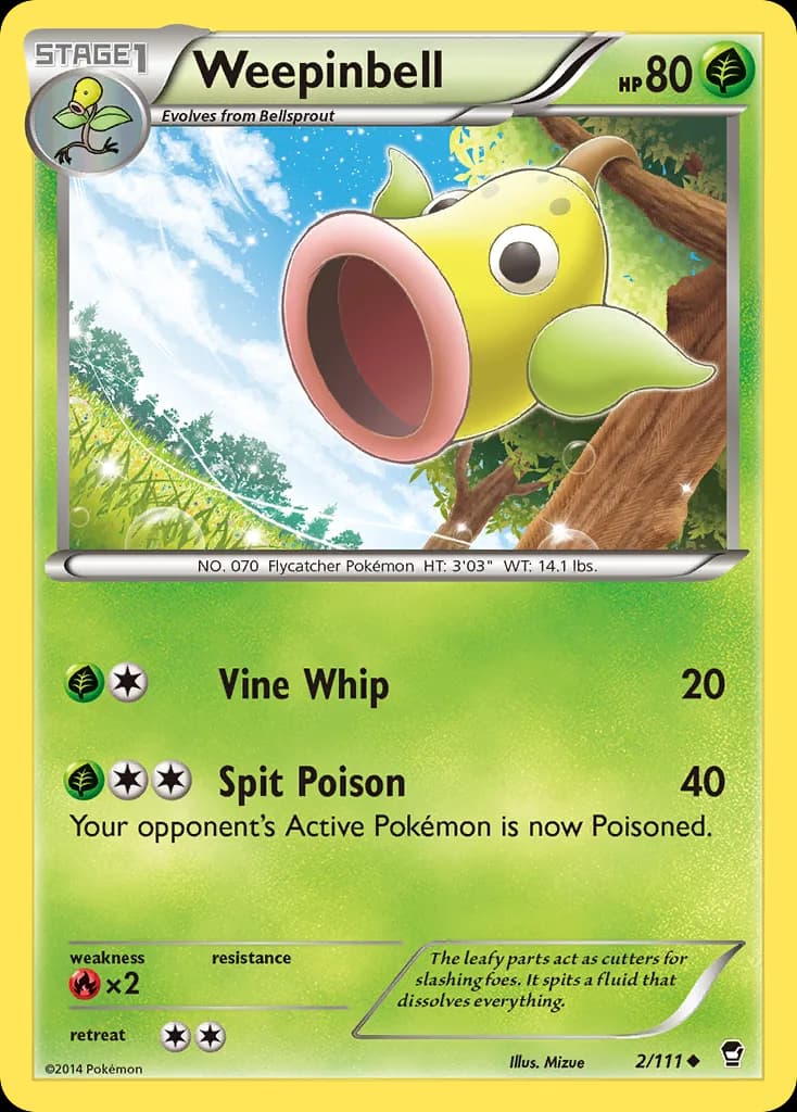 Furious Fists Weepinbell card front, 2/111
