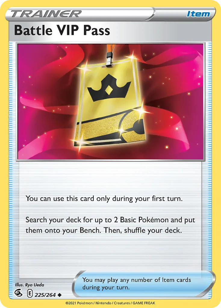 Fusion Strike Battle VIP Pass card front, 225/264