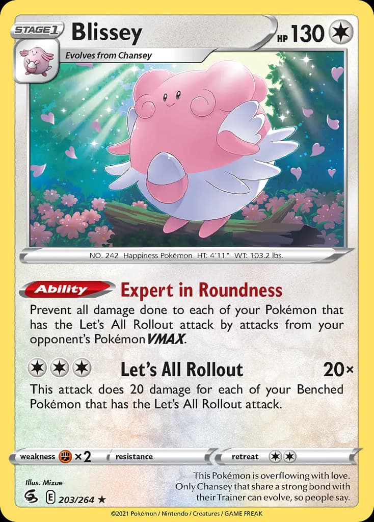 Fusion Strike Blissey card front, 203/264