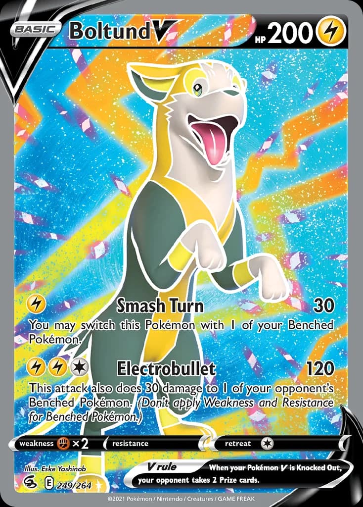 Fusion Strike Boltund V card front, 249/264