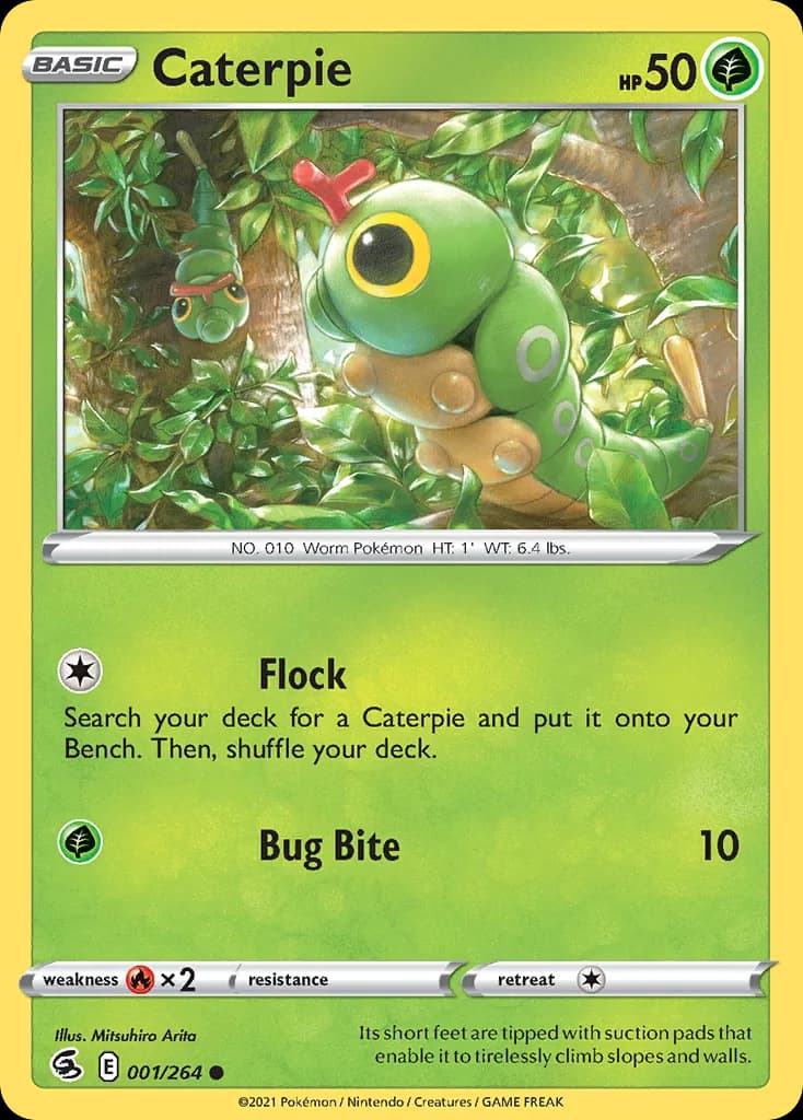 Fusion Strike Caterpie card front, 1/264