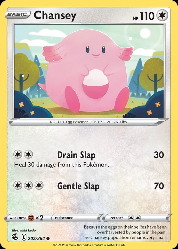 Fusion Strike Chansey card front, 202/264