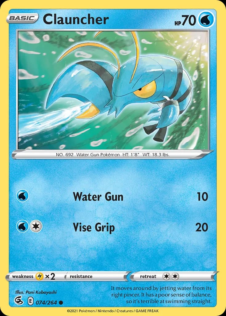 Fusion Strike Clauncher card front, 74/264