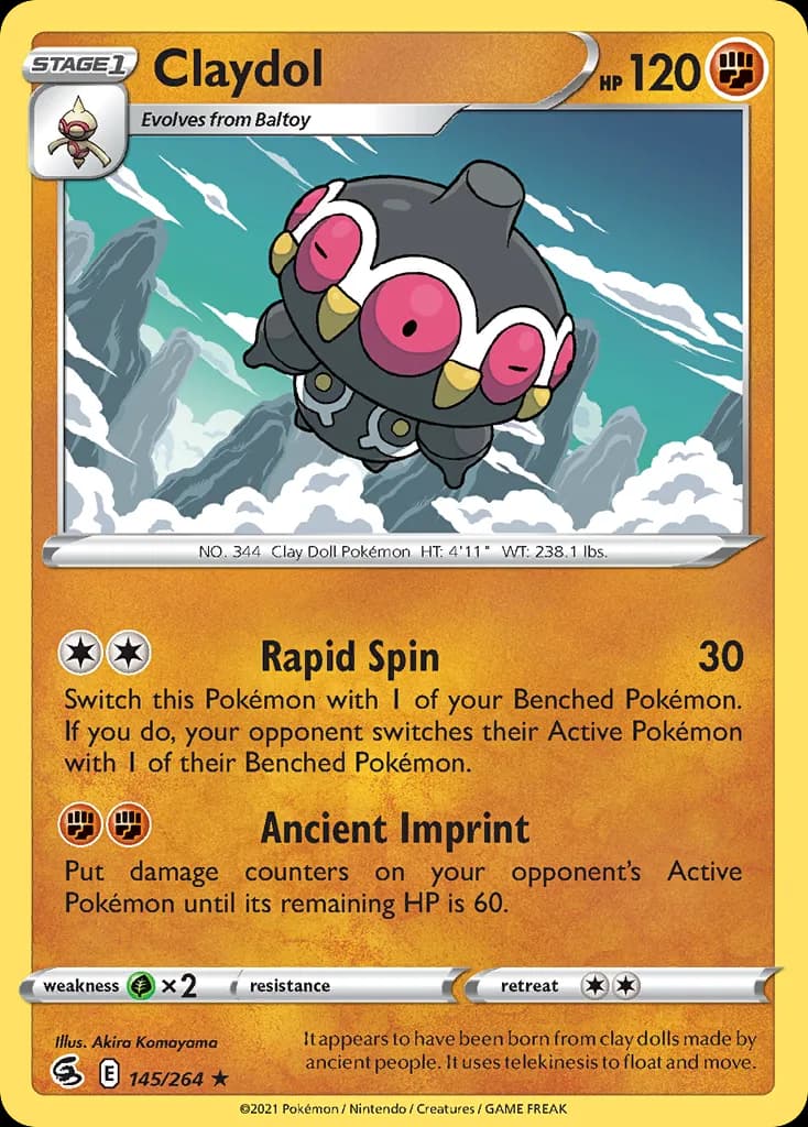 Fusion Strike Claydol card front, 145/264