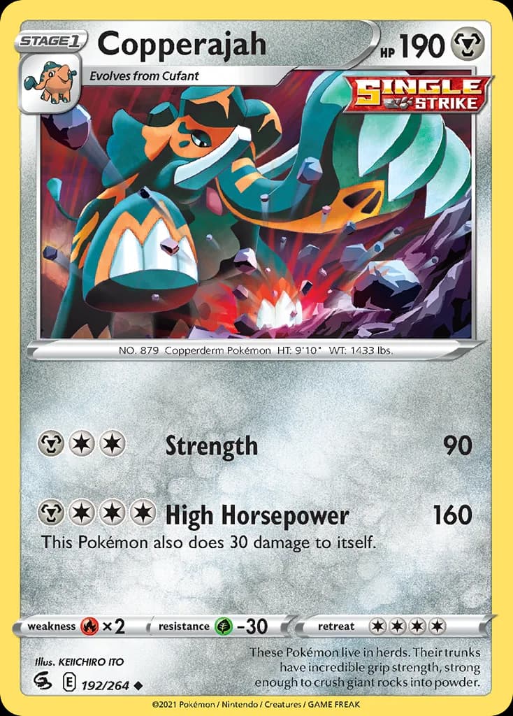 Fusion Strike Copperajah card front, 192/264