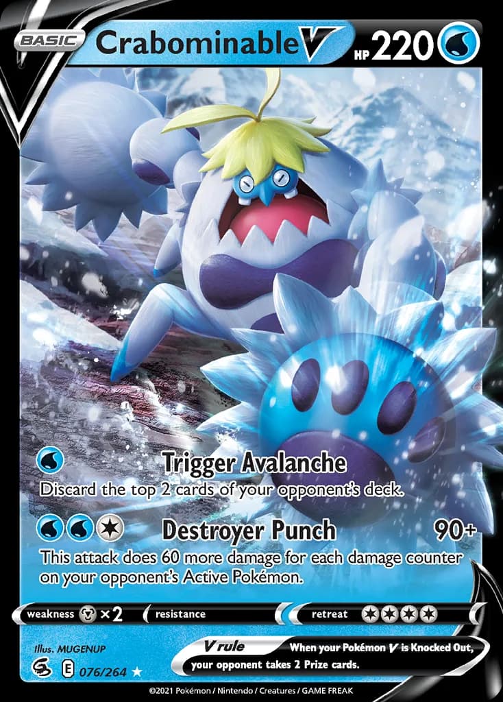 Fusion Strike Crabominable V card front, 76/264