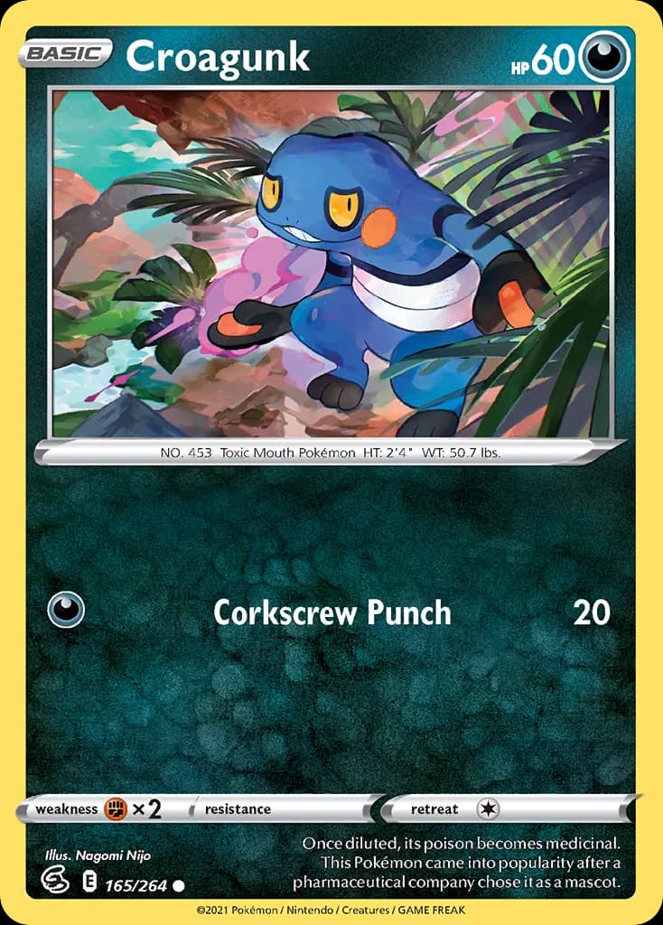 Fusion Strike Croagunk card front, 165/264