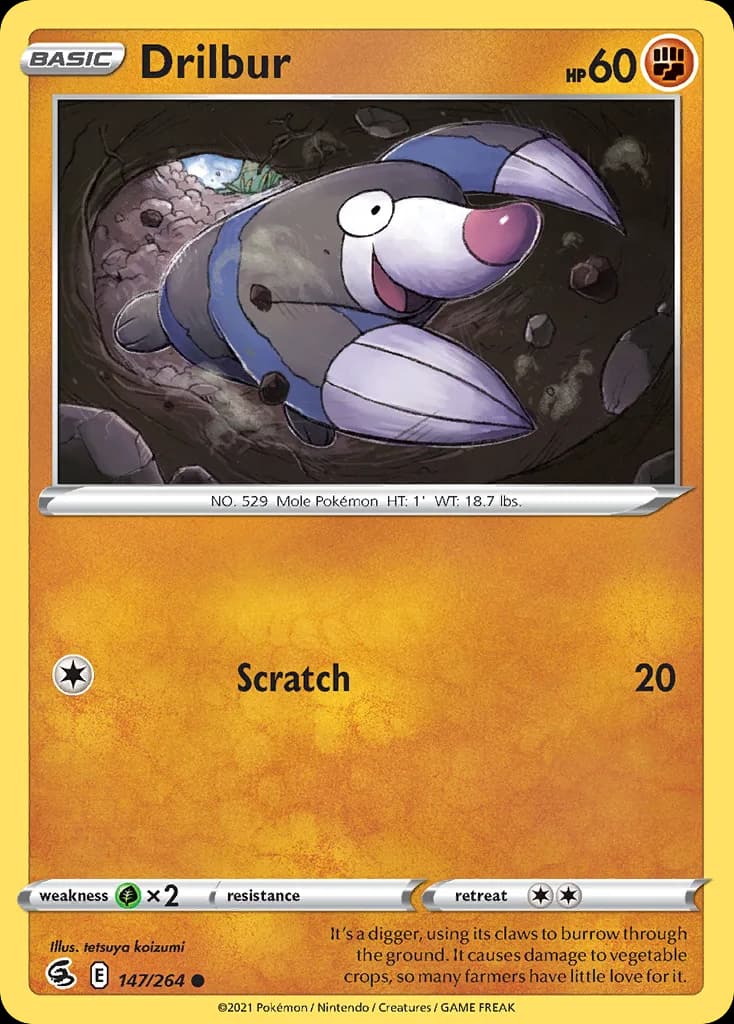 Fusion Strike Drilbur card front, 147/264