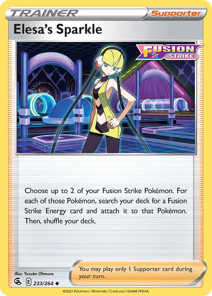Fusion Strike Elesa's Sparkle card front, 233/264