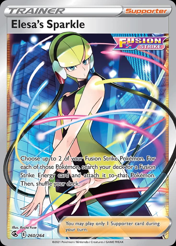 Fusion Strike Elesa's Sparkle card front, 260/264