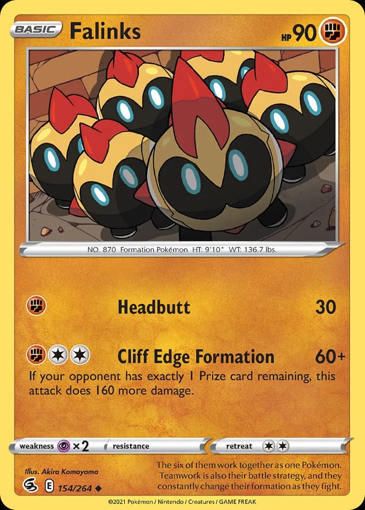 Fusion Strike Falinks card front, 154/264