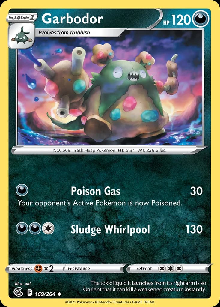 Fusion Strike Garbodor card front, 169/264