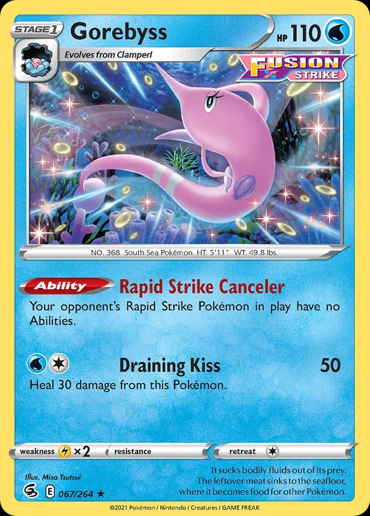 Fusion Strike Gorebyss card front, 67/264