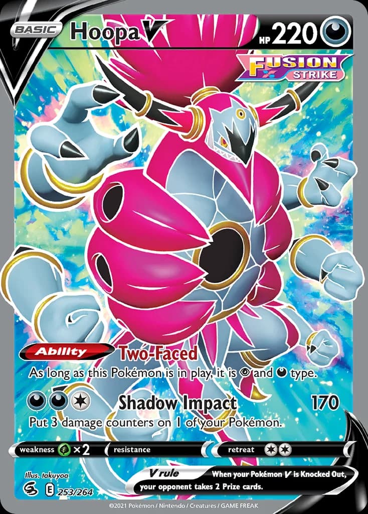 Fusion Strike Hoopa V card front, 253/264