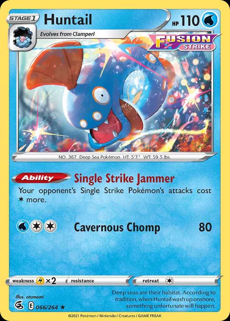 Fusion Strike Huntail card front, 66/264