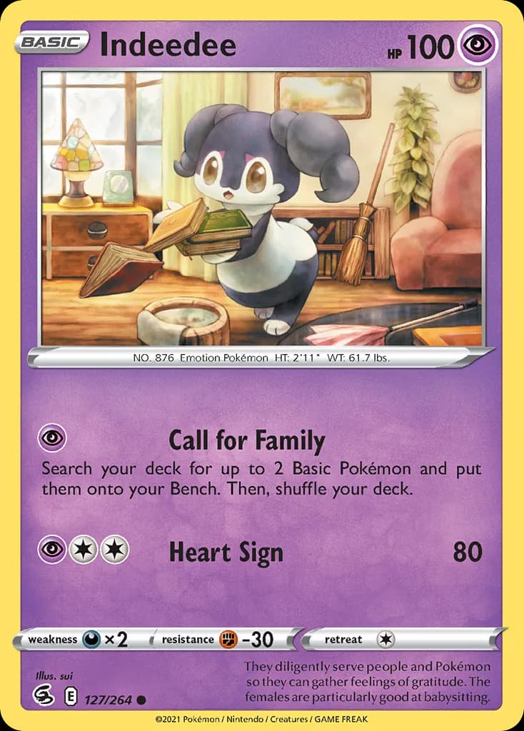 Fusion Strike Indeedee card front, 127/264