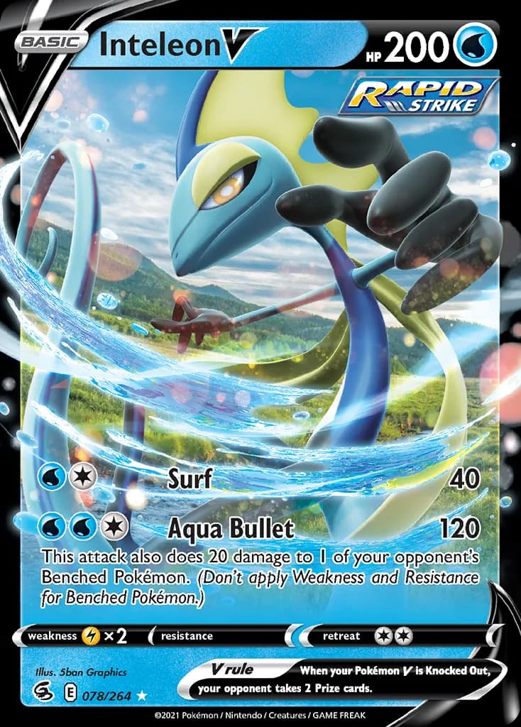 Fusion Strike Inteleon V card front, 78/264